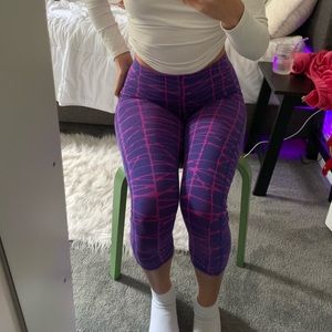 purple and pink champion leggings